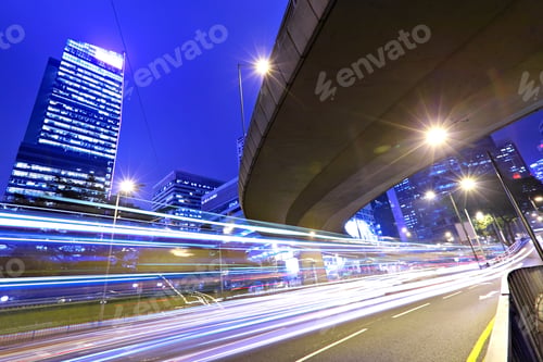 Preview: traffic in city at night