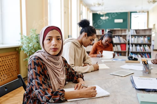 Preview: Muslim Student Looking At Camera
