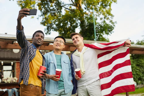 Preview: Guys Taking Selfie Outdoors