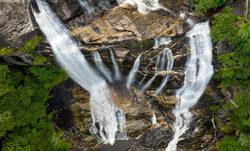 Preview: Aerial view of Whitewater Falls in Nantahala National Forest