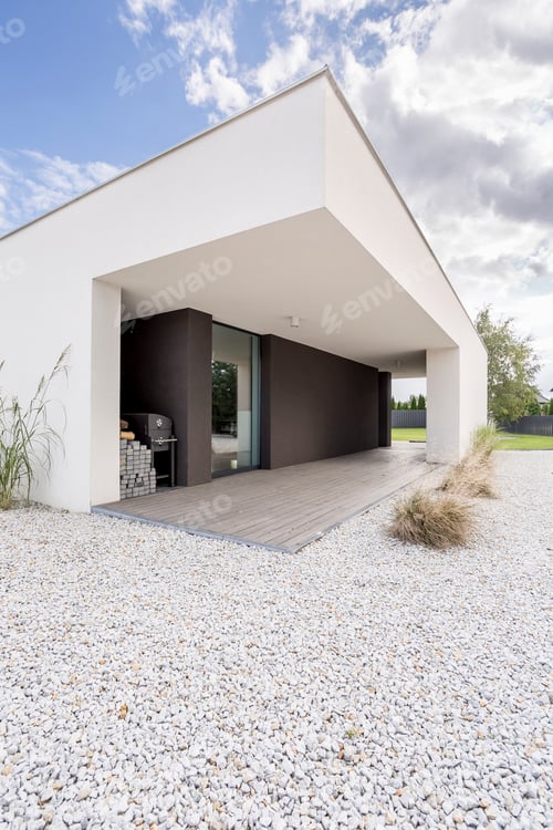 Preview: Backyard of modern house