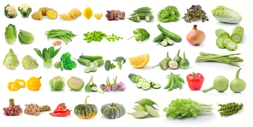 Preview: set of vegetable isolated on white background