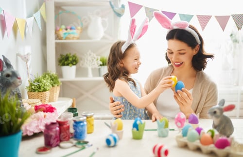 Preview: family preparing for Easter
