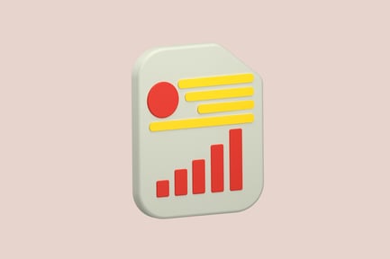 Preview: Document with Chart 3D Illustration