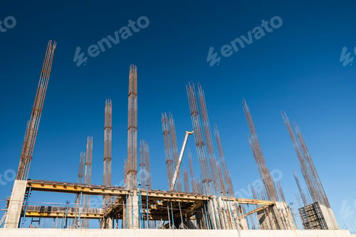 Preview: View of a large construction site with buildings under construction