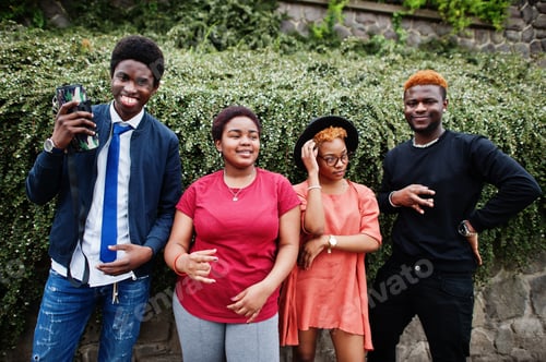 Preview: African friends having fun outdoor