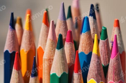 Preview: Close-up view of bunch of the colored pencil