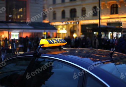 Preview: Taxi sign at night