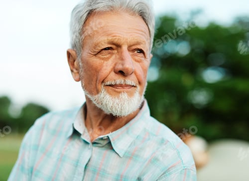 Preview: man outdoor senior happy retirement elderly portrait male active park smiling old fun nature