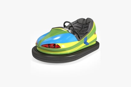 Preview: Three-wheeled bumper car with stripes and taillight