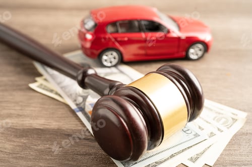 Preview: Hammer gavel judge and US dollar banknote