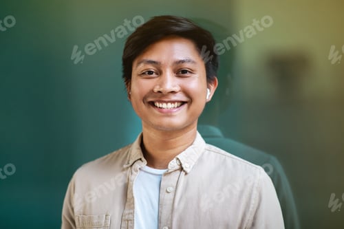 Preview: Portrait of positive chinese IT manager or businessman