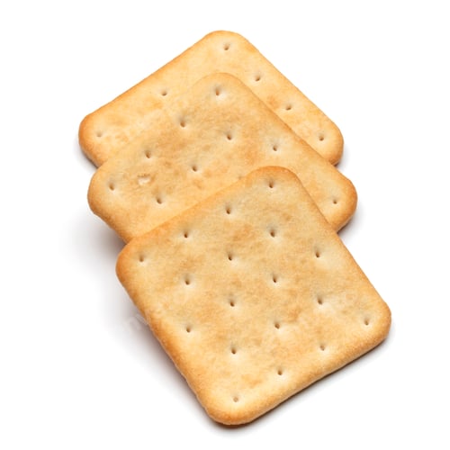 Preview: Dry cracker cookies isolated on white background cutout