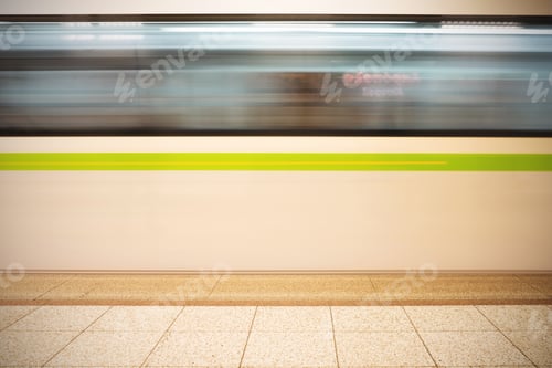 Preview: Metro train speeding up in the subway