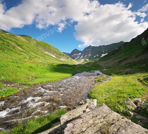 Preview: River in mountain valley.