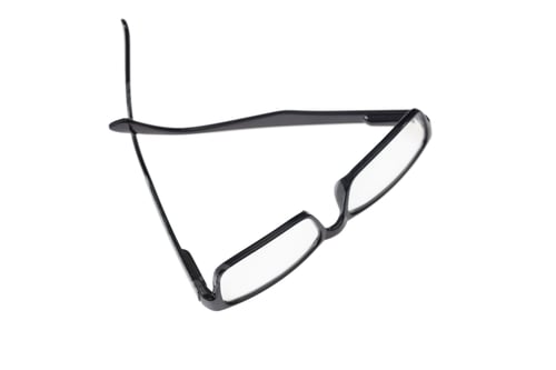 Preview: Black eyeglasses isolated on white background