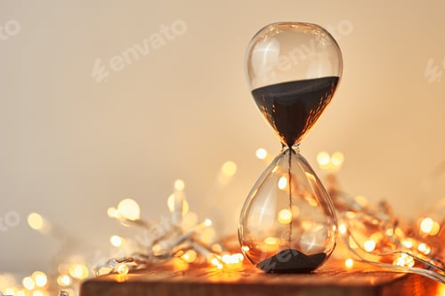 Preview: Hourglass and the festive garland lights in bokeh