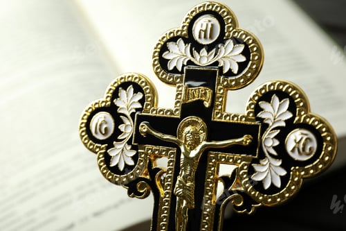 Preview: Concept or composition of Eucharist, close up