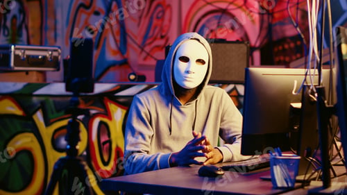 Preview: Hacker filming anti government message