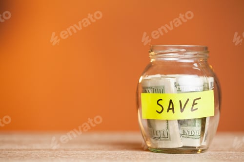 Preview: Saving Money in a Jar with Savings Label