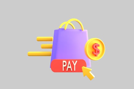 Vorschau: Einkaufstasche, Coin Pay-Symbol