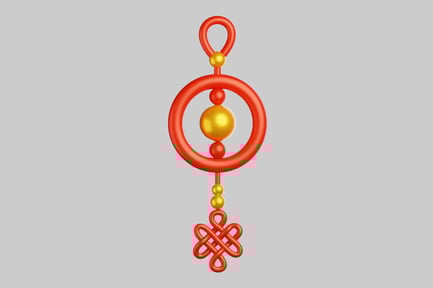 Preview: Red lucky chinese knot charm