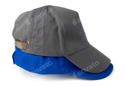 Preview: Stack of baseball caps isolated on white background