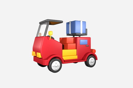 Preview: 3D Sealed Cardboard Box Freight Delivery Package Icon