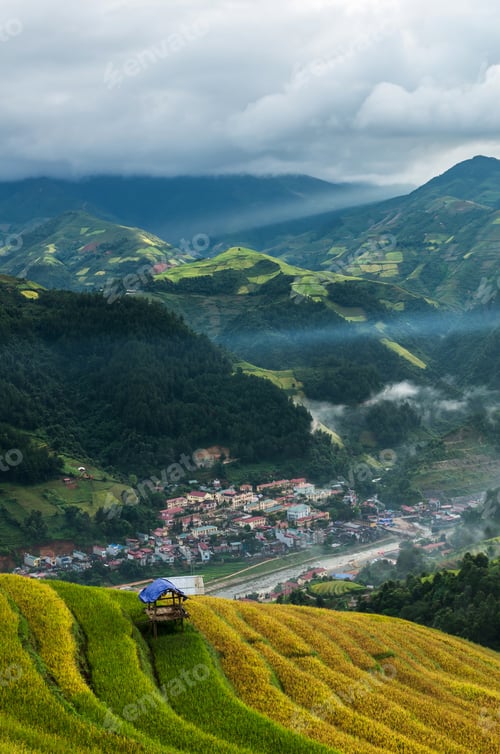 Preview: Rice fields on terraced of Mu Cang Chai District, YenBai province, Northwest Vietnam