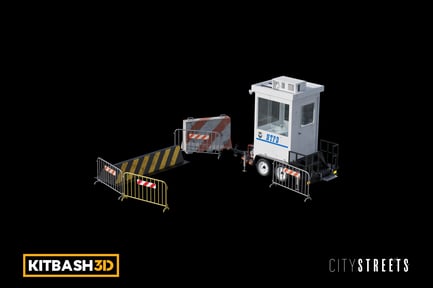 Preview: Kitbash: City Streets - Security Station Barricades