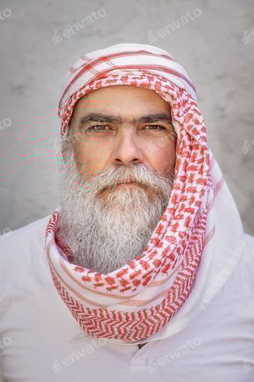 traditional arab man portrait