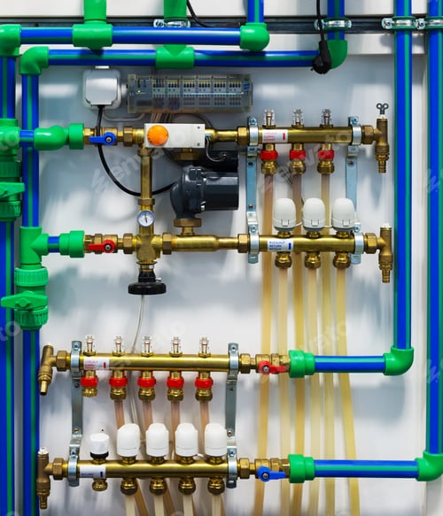 Preview: Pipes, Pumps, Valves And Thermostats Of Heating System