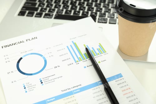 Preview: Business composition background with blank paper cup