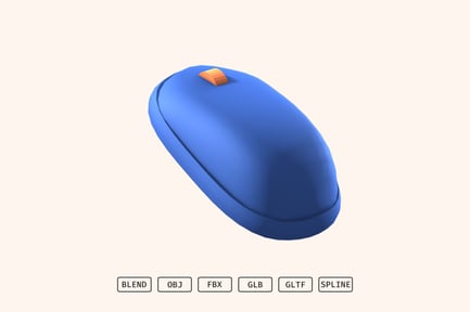 Preview: Stylized Low Poly Scroll Mouse