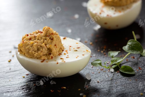 Preview: Stuffed eggs with chicken meat pate