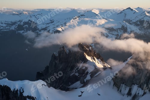 Preview: Canadian Mountain Landscape. Aerial Nature Background