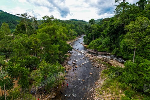 Preview: the view from the top of the bathing picnic spot of the Kenerong river in Kuala Krai Kelantan