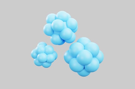 Preview: Blue molecule clusters