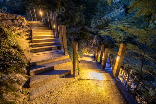 Preview: Illuminated outdoor Stairway