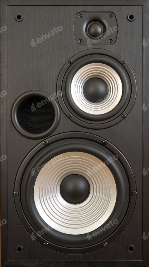 Preview: Monitor speakers close-up object.