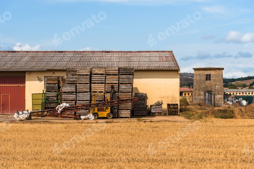 Preview: Warehouse of Old farm in Castile in Spain