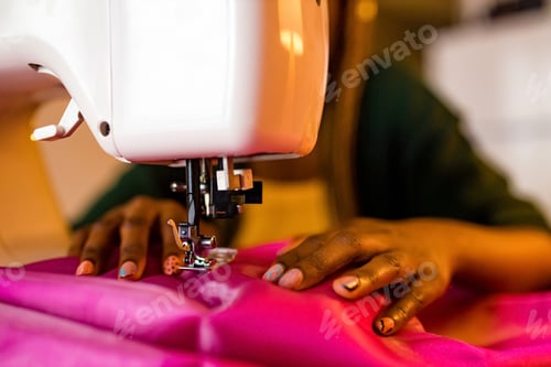 Preview: afro american stylist sewing all night long and feeking bad