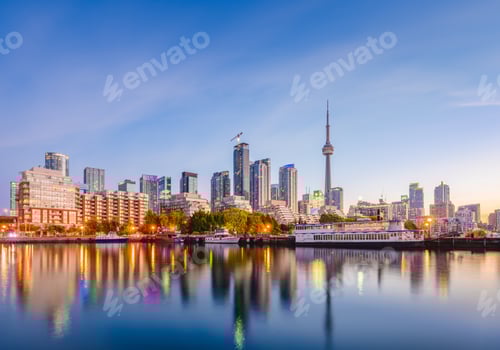 Preview: Toronto, Ontario, Canada Skyline at Twilight