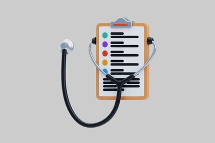 Preview: Medical record with stethoscope icon