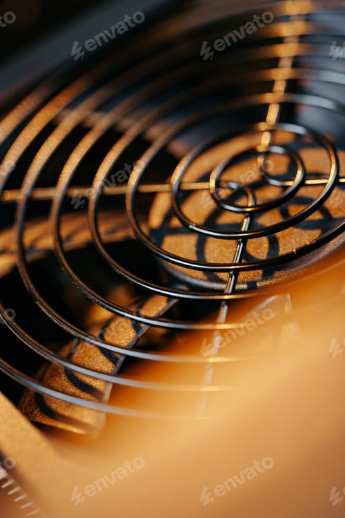 Preview: Close up of a cooler computer fan