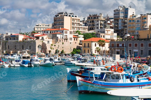 Preview: old port of Heraklion, Crete, Greece