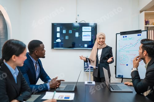 Preview: Multiracial business people having meeting and brainstorming discussed.