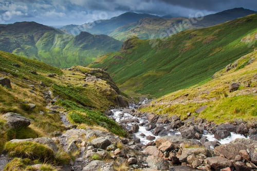 Preview: Natural landscape of the Sour Milk Gill, Easedale Tarn, UK