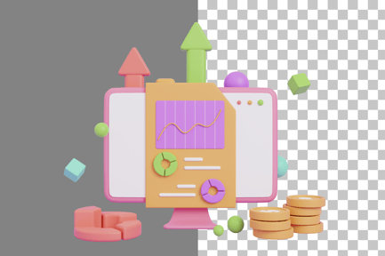 Preview: Dashboard and Business Finance Report 3D Icon