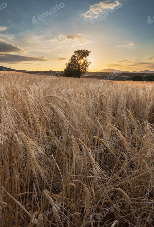 Preview: Wheat Field In The Sunset 3